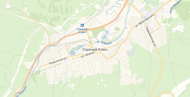 Фото карты города Горячий Ключ