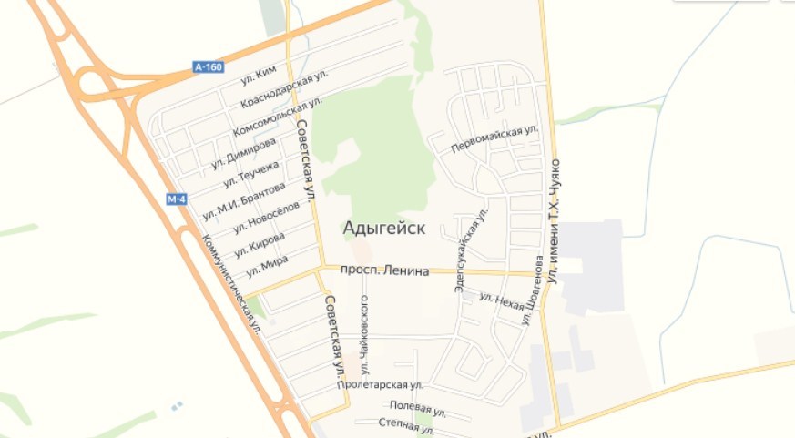 Фото карты города Адыгейск
